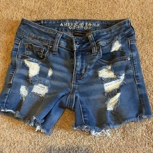 American Eagle Super Low Rise Jean Shorts
